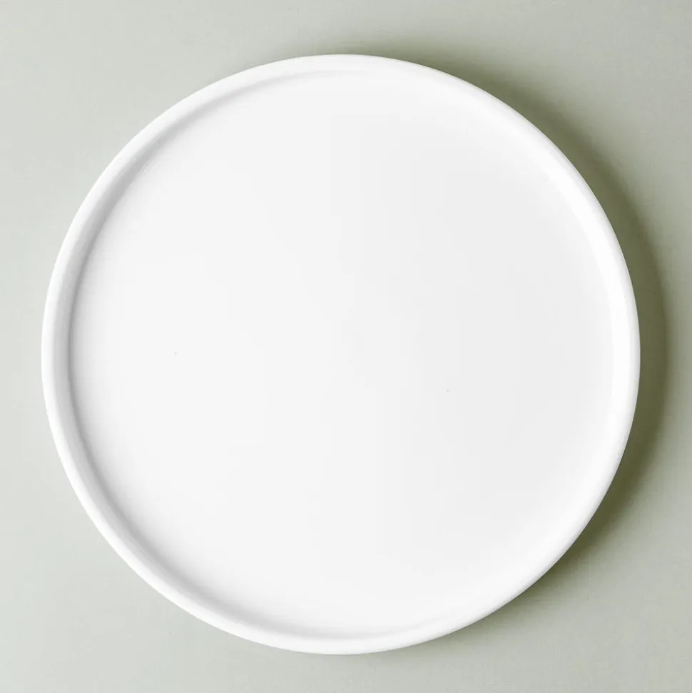 A La Carte 'Bergen' Porcelain Dinner Plate (White)