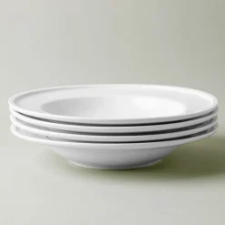 A La Carte 'Bergen' Porcelain Soup and Pasta Plate (White)