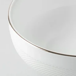 A La Carte 'Diamond Platinum' Porcelain Cereal Bowl (White)