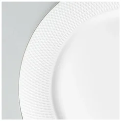 A La Carte 'Diamond Platinum' Porcelain Side Plate (White)