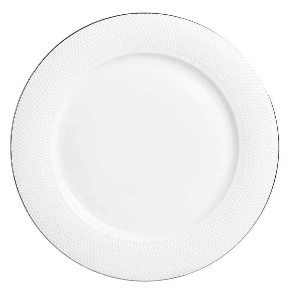 A La Carte 'Diamond Platinum' Porcelain Side Plate (White)