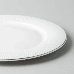 A La Carte 'Diamond Platinum' Porcelain Side Plate (White)