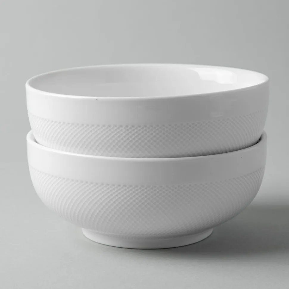 A La Carte 'Diamond' Porcelain Cereal Bowl (White)