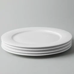 A La Carte 'Diamond' Porcelain Dinner Plate (White)
