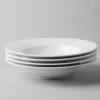 A La Carte 'Diamond' Porcelain Soup- Pasta Plate (White)