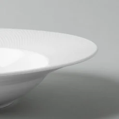 A La Carte 'Diamond' Porcelain Soup- Pasta Plate (White)