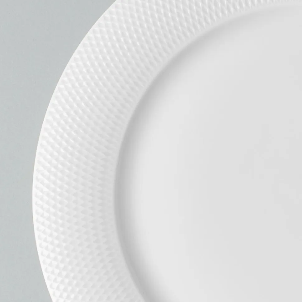 A La Carte 'Diamond' Porcelain Side Plate (White)