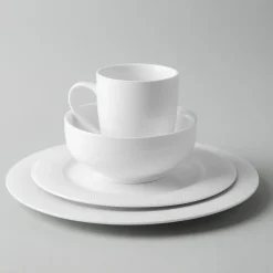 A La Carte 'Diamond' Porcelain Side Plate (White)