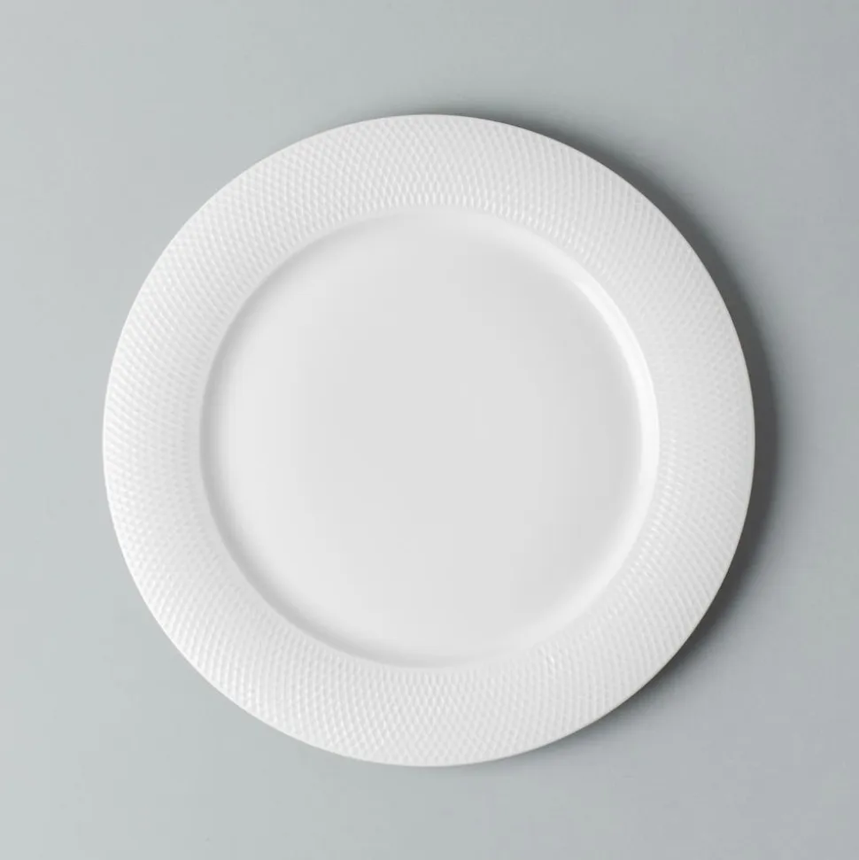 A La Carte 'Diamond' Porcelain Side Plate (White)