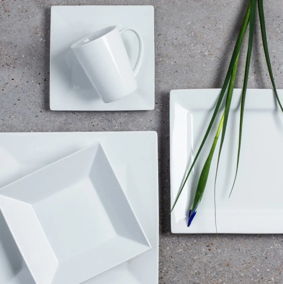 A La Carte 'Essentials' Porcelain Platter 12"sq. (White)
