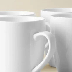 A La Carte 'Oxford' Porcelain Bullet Mug 400ml (White)