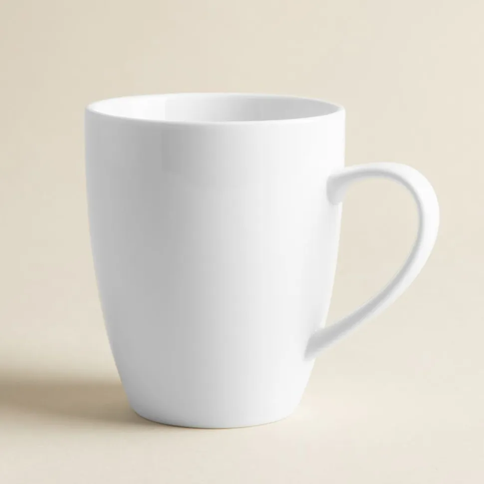 A La Carte 'Oxford' Porcelain Bullet Mug 400ml (White)