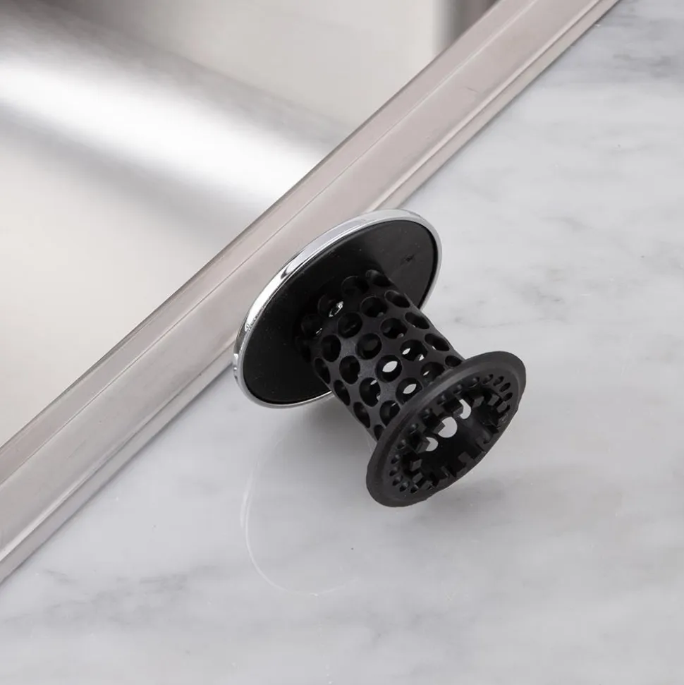 As Seen On Tv Tubshroom Bathtub Hair Catcher (Black/Chrome)