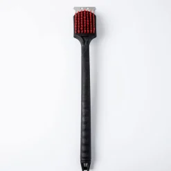 Better BBQ Grill Nylon Brush with Scraper 19" (Black/Red)