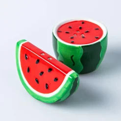 Boston Warehouse Flea Market Shaped 'Watermelon' Salt & Pepper - S/2