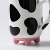 Boston Warehouse Flea Market Shaped 'Cow' Mug (White/Black/Pink)