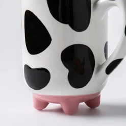 Boston Warehouse Flea Market Shaped 'Cow' Mug (White/Black/Pink)