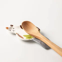 Boston Warehouse Flea Market Shaped 'Cat W/Plant' Spoon Rest