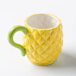 Boston Warehouse Flea Market Shaped 'Pineapple' Mug (Yellow Green)