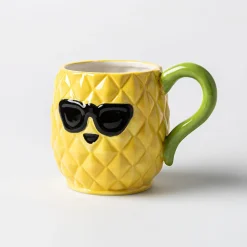 Boston Warehouse Flea Market Shaped 'Pineapple' Mug (Yellow Green)