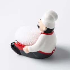 Boston Warehouse Scrubby 'Chef' Ceramic Scrubby Holder