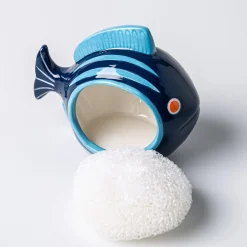 Boston Warehouse Scrubby 'Fish' Ceramic Scrubby Holder