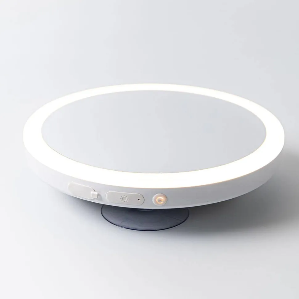 Brookstone LED Mirror with Wireless Speaker (White)