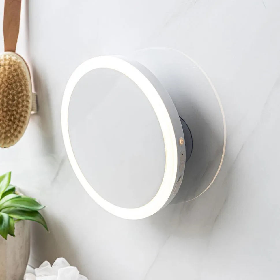 Brookstone LED Mirror with Wireless Speaker (White)
