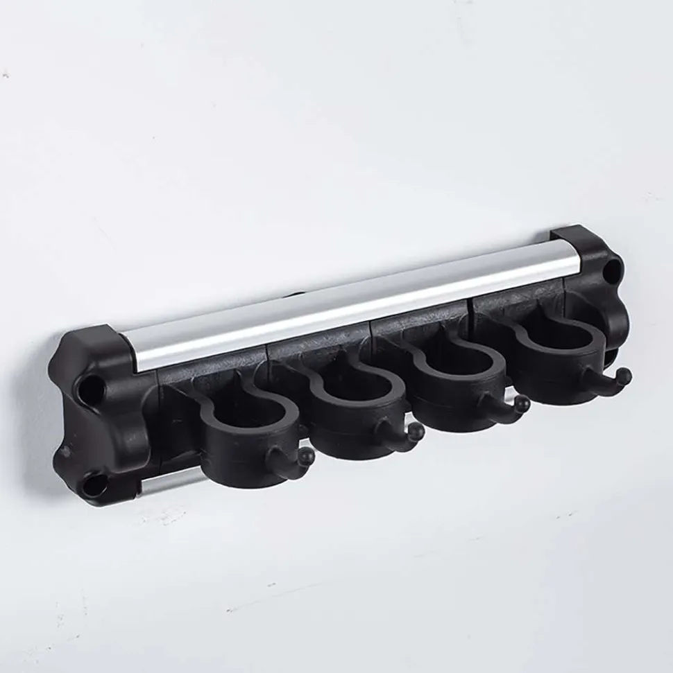 Casabella Grook '4-Hook' Utility Tool Holder (Black)