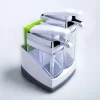 Casabella Sink Sider Duo Soap Dispenser with Sponge (White/Chrome)