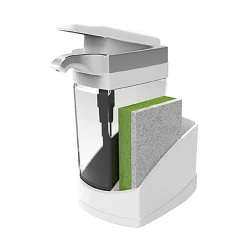 Casabella Sink Sider Soap Dispenser with Sponge (White/Grey)