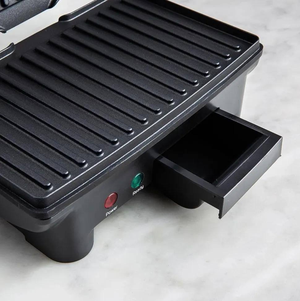 Chefman 180 Degree Panini Grill with Floating Hinge (Stainless Steel)