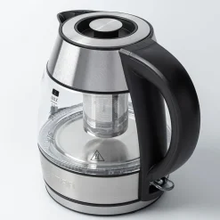 Chefman Fast-Boil Glass Kettle with Infuser (Clear/Stainless Steel)