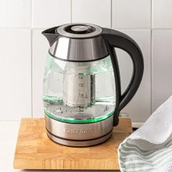 Chefman Keep Warm Glass Kettle with Infuser