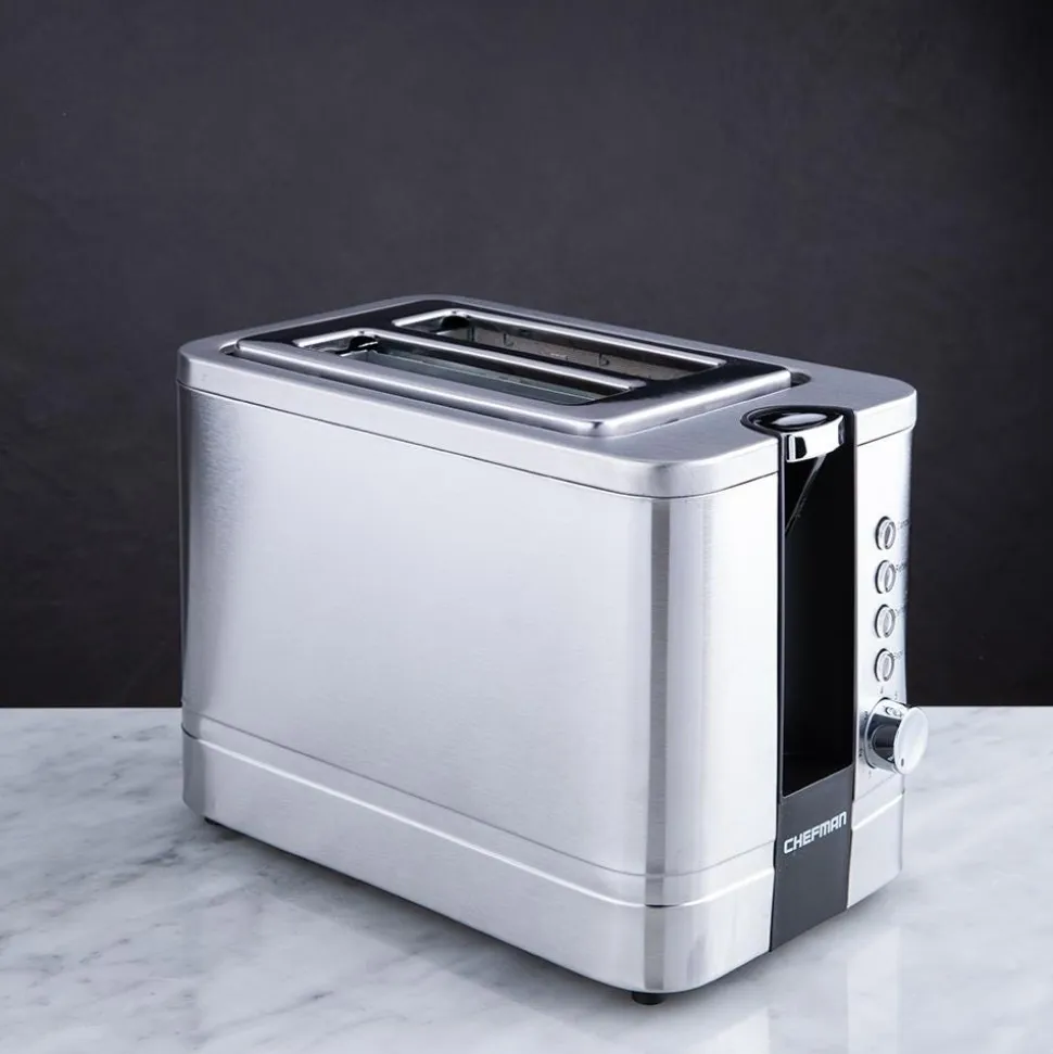 Chefman Pop-Up Wide Slot Toaster (St/St - Black)