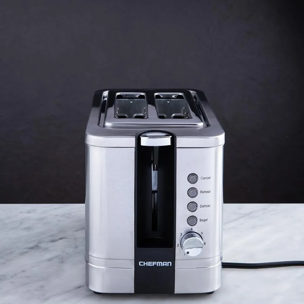 Chefman Pop-Up Wide Slot Toaster (St/St - Black)
