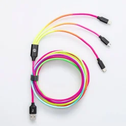 Connect Heavy Duty High-Speed '3-In-1' Charge & Sync Cable (Rainbow)