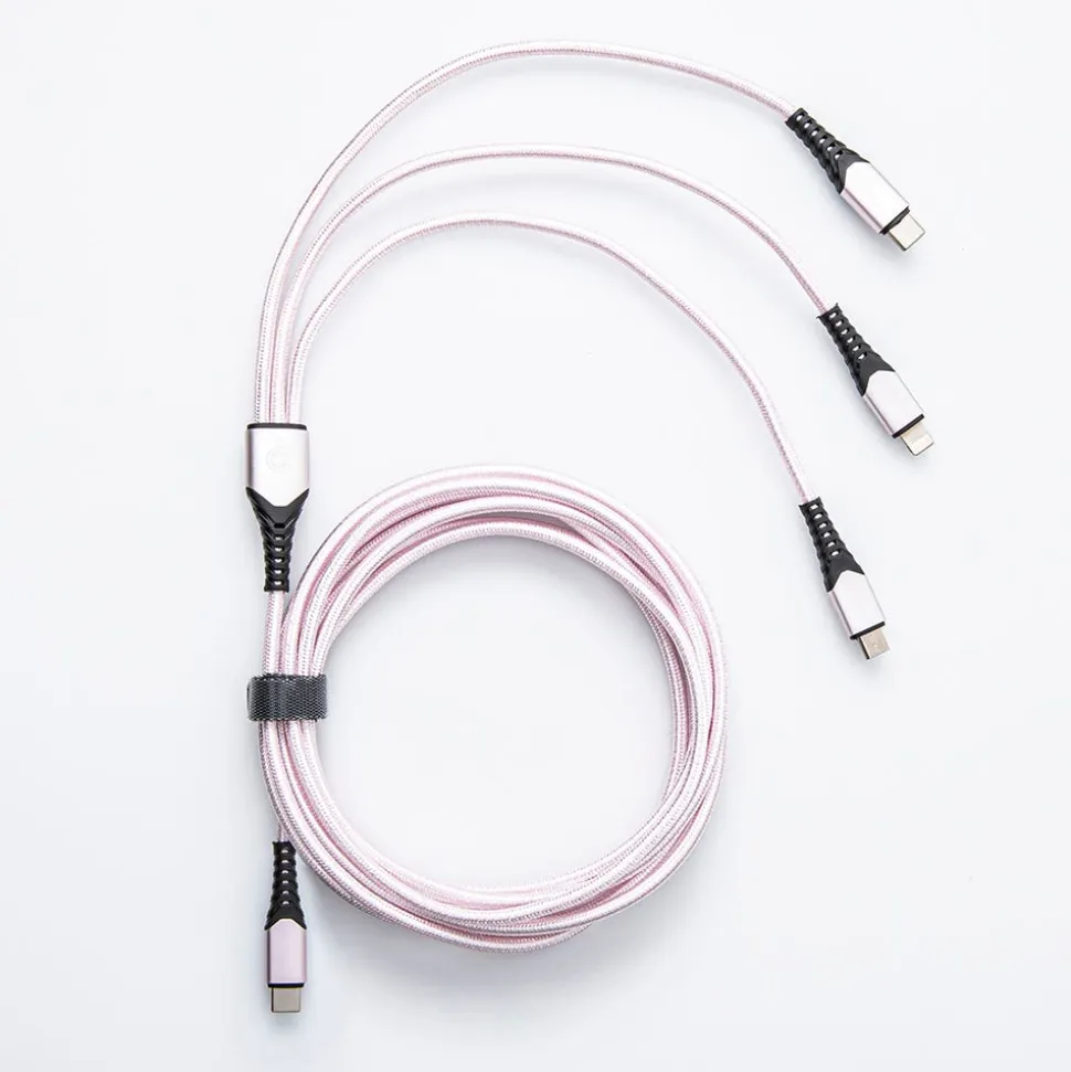 Connect Heavy Duty 'Usb-C To 3-In-1' Charge & Sync Cable (Asstd.)