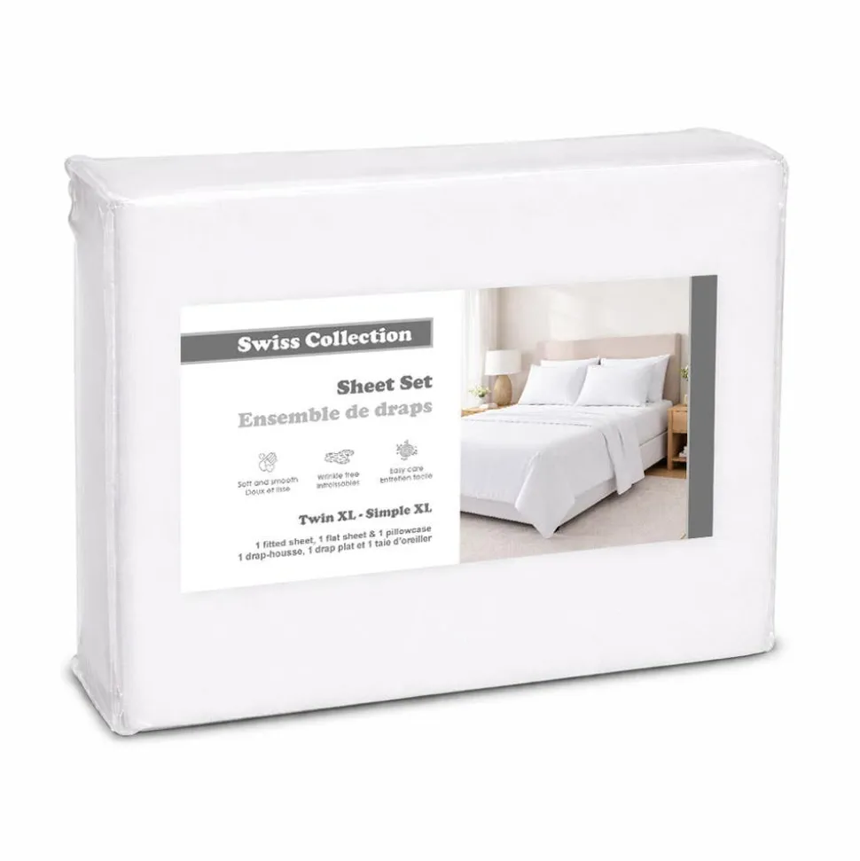 Cotton House Microfiber Twin XL Sheet Set (White)