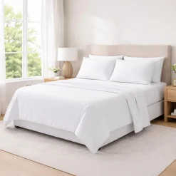 Cotton House Microfiber Twin XL Sheet Set (White)