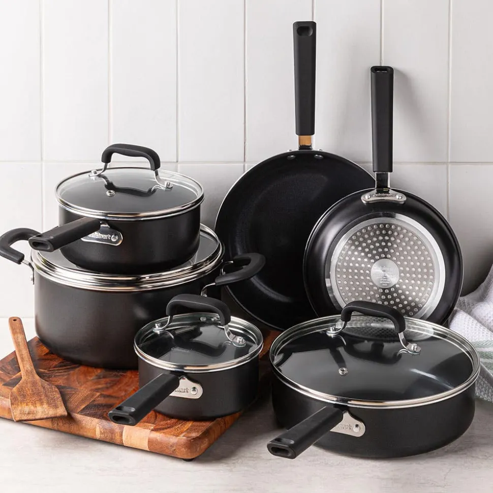 Cuisinart Purelyceramic Ceramic Cookware Combo - Set of 10 (Black)
