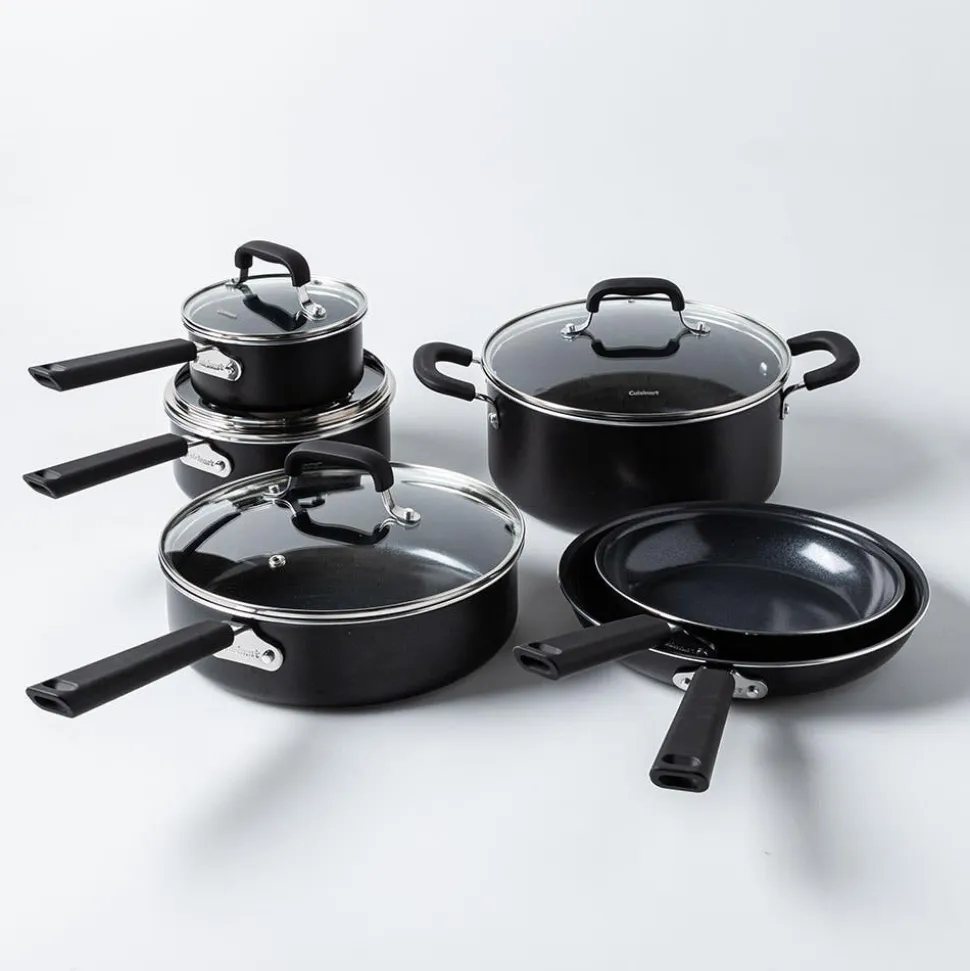 Cuisinart Purelyceramic Ceramic Cookware Combo - Set of 10 (Black)