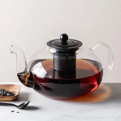Danesco Ch'a Teapot with Infuser 1.5L (Clear/Black)