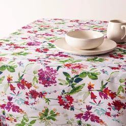 Easycare Printed 'Blossom Bliss' Polyester Tablecloth 58x94"