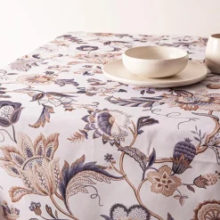 Easycare Printed 'Brissac' Polyester Tablecloth (Beige) 58x94"