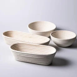 Eddingtons Banneton 1kg/2.2lb Oval Proving Basket Small (White)