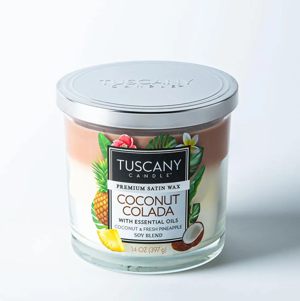 Empire Tuscany 'Coconut Colada' 3-Wick Glass Jar Candle