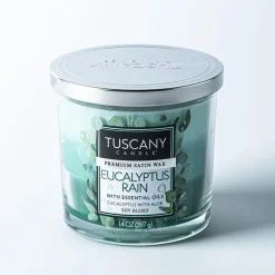 Empire Tuscany 'Eucalyptus Rain' 3-Wick Glass Jar Candle