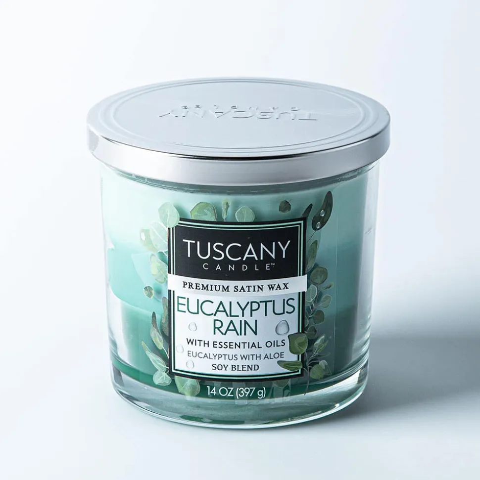 Empire Tuscany 'Eucalyptus Rain' 3-Wick Glass Jar Candle