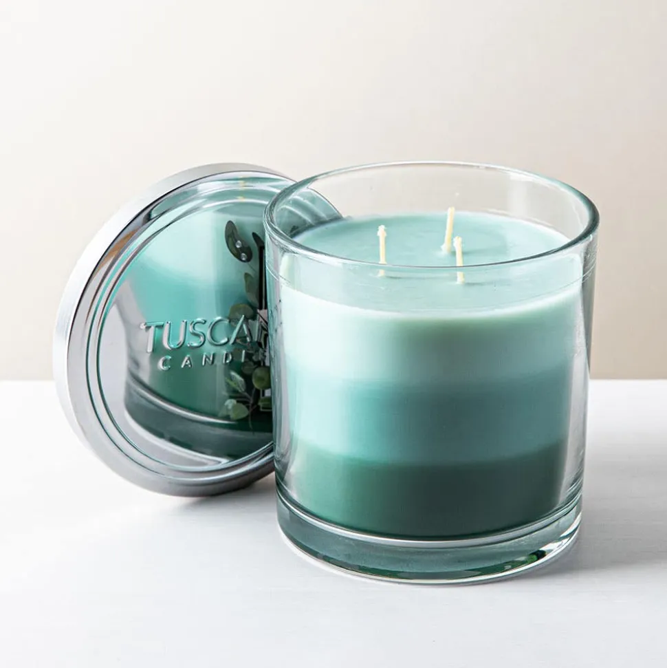 Empire Tuscany 'Eucalyptus Rain' 3-Wick Glass Jar Candle